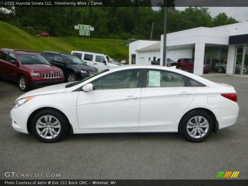Shimmering White / Camel 2013 Hyundai Sonata GLS