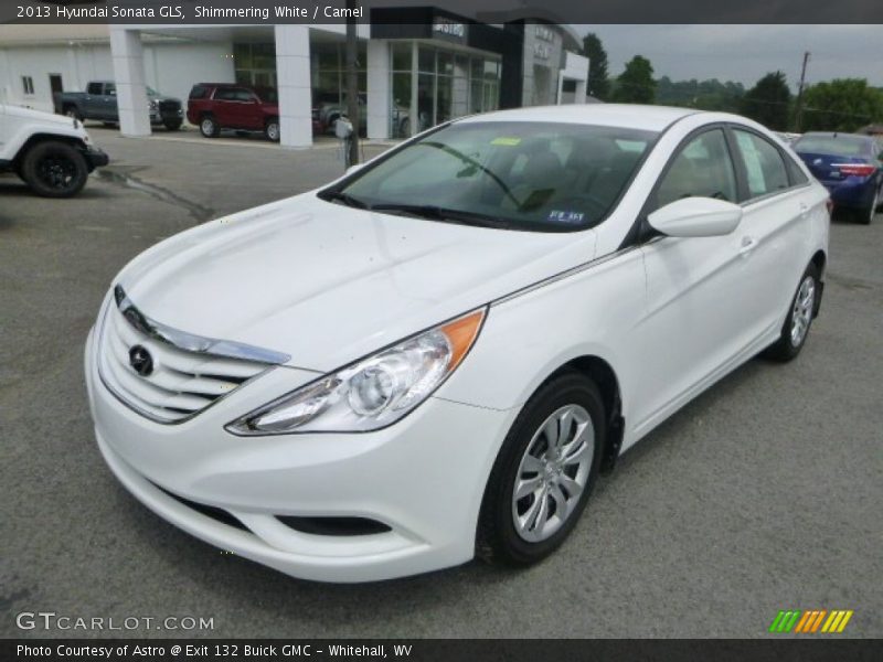 Shimmering White / Camel 2013 Hyundai Sonata GLS
