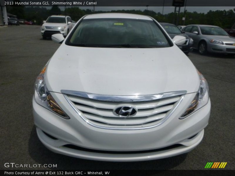Shimmering White / Camel 2013 Hyundai Sonata GLS