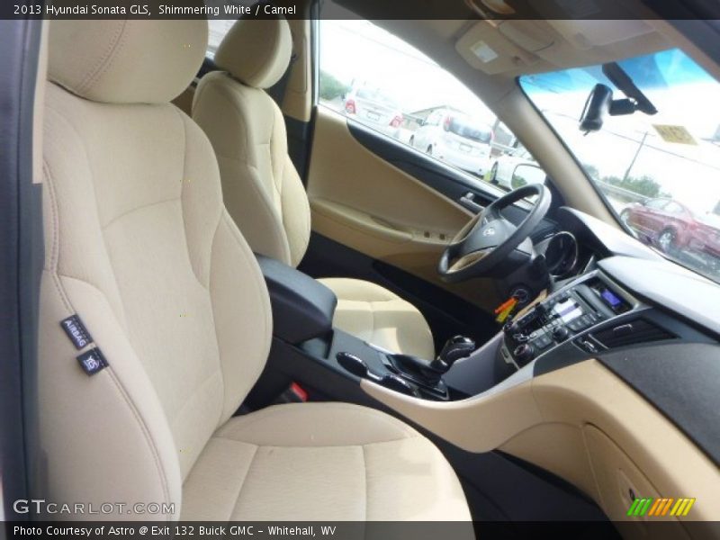 Shimmering White / Camel 2013 Hyundai Sonata GLS