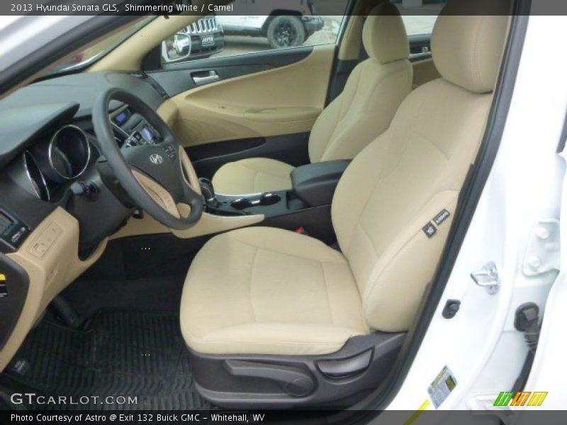 Shimmering White / Camel 2013 Hyundai Sonata GLS