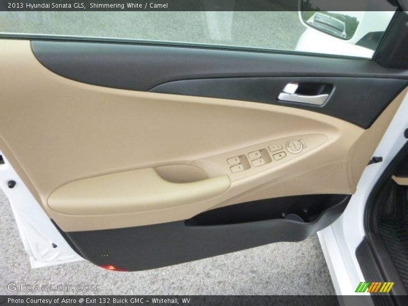 Shimmering White / Camel 2013 Hyundai Sonata GLS