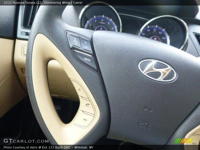 Shimmering White / Camel 2013 Hyundai Sonata GLS