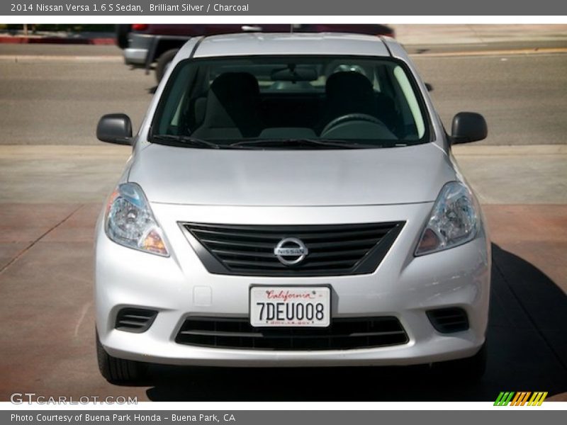 Brilliant Silver / Charcoal 2014 Nissan Versa 1.6 S Sedan