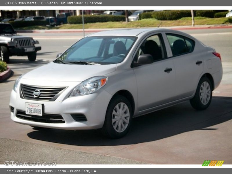 Brilliant Silver / Charcoal 2014 Nissan Versa 1.6 S Sedan