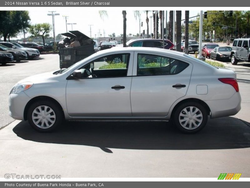 Brilliant Silver / Charcoal 2014 Nissan Versa 1.6 S Sedan