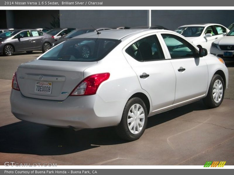 Brilliant Silver / Charcoal 2014 Nissan Versa 1.6 S Sedan