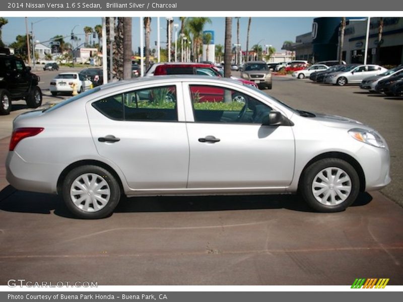 Brilliant Silver / Charcoal 2014 Nissan Versa 1.6 S Sedan