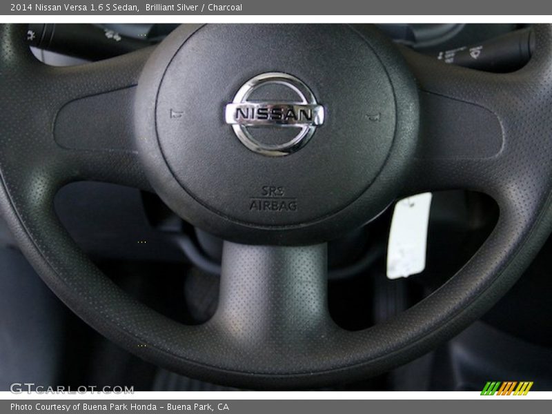 Brilliant Silver / Charcoal 2014 Nissan Versa 1.6 S Sedan