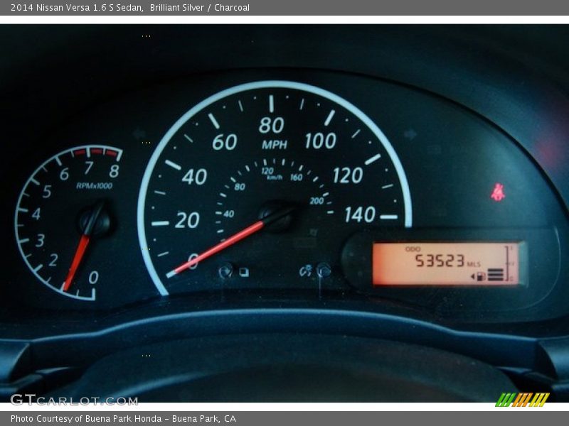 Brilliant Silver / Charcoal 2014 Nissan Versa 1.6 S Sedan