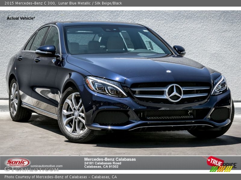 Lunar Blue Metallic / Silk Beige/Black 2015 Mercedes-Benz C 300