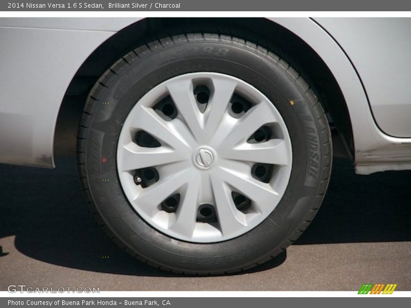 Brilliant Silver / Charcoal 2014 Nissan Versa 1.6 S Sedan