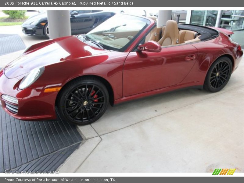 Ruby Red Metallic / Sand Beige 2009 Porsche 911 Carrera 4S Cabriolet
