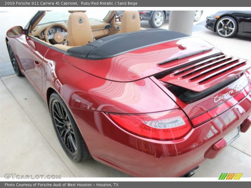 Ruby Red Metallic / Sand Beige 2009 Porsche 911 Carrera 4S Cabriolet