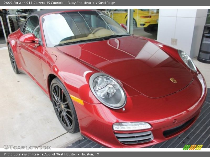 Ruby Red Metallic / Sand Beige 2009 Porsche 911 Carrera 4S Cabriolet