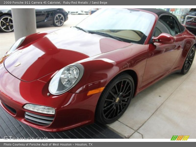 Ruby Red Metallic / Sand Beige 2009 Porsche 911 Carrera 4S Cabriolet