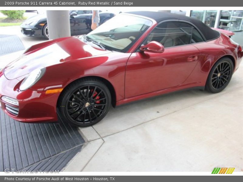 Ruby Red Metallic / Sand Beige 2009 Porsche 911 Carrera 4S Cabriolet