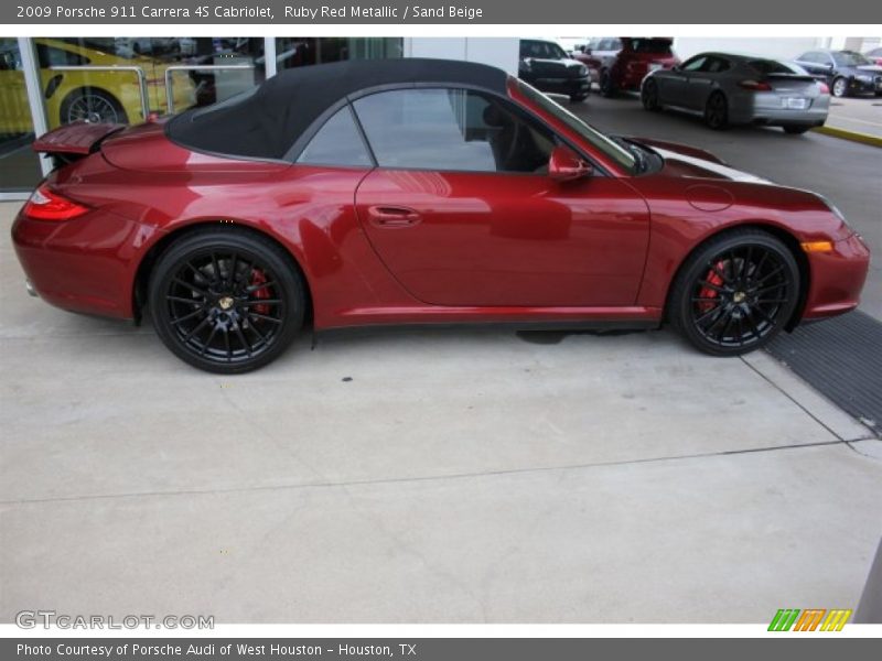 Ruby Red Metallic / Sand Beige 2009 Porsche 911 Carrera 4S Cabriolet