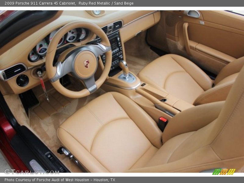 Ruby Red Metallic / Sand Beige 2009 Porsche 911 Carrera 4S Cabriolet