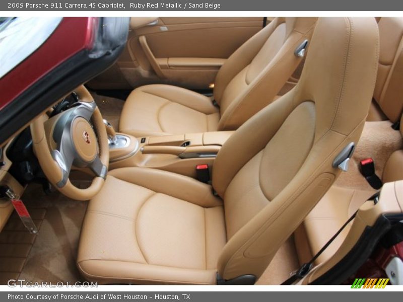Ruby Red Metallic / Sand Beige 2009 Porsche 911 Carrera 4S Cabriolet