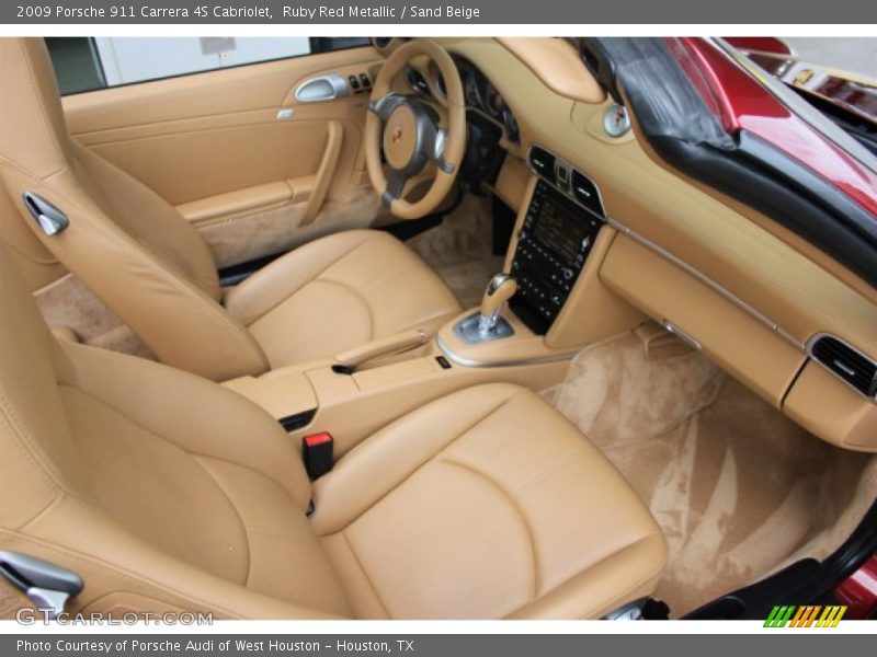 Ruby Red Metallic / Sand Beige 2009 Porsche 911 Carrera 4S Cabriolet