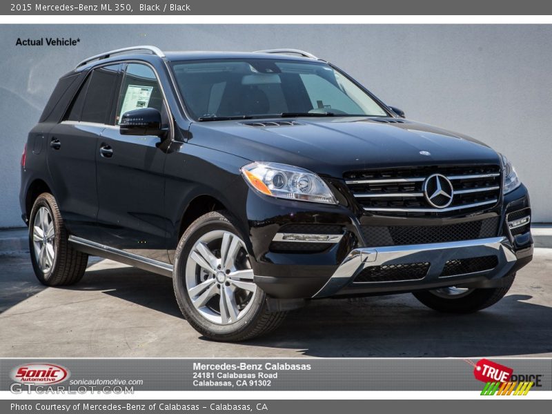 Black / Black 2015 Mercedes-Benz ML 350