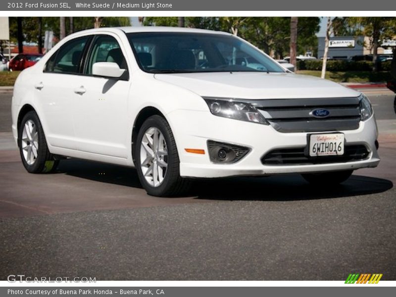 White Suede / Medium Light Stone 2012 Ford Fusion SEL