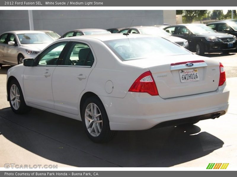 White Suede / Medium Light Stone 2012 Ford Fusion SEL