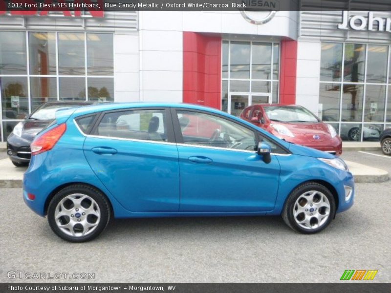 Blue Candy Metallic / Oxford White/Charcoal Black 2012 Ford Fiesta SES Hatchback