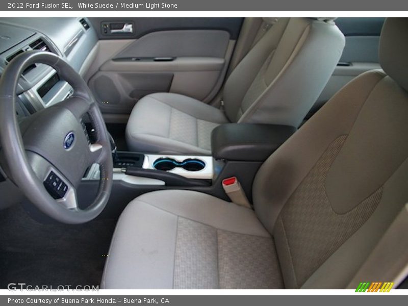 White Suede / Medium Light Stone 2012 Ford Fusion SEL