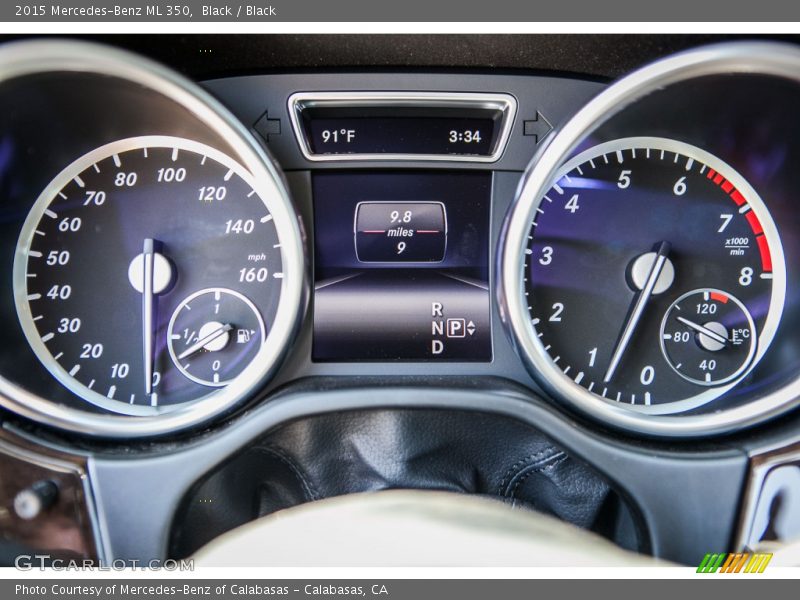 Black / Black 2015 Mercedes-Benz ML 350