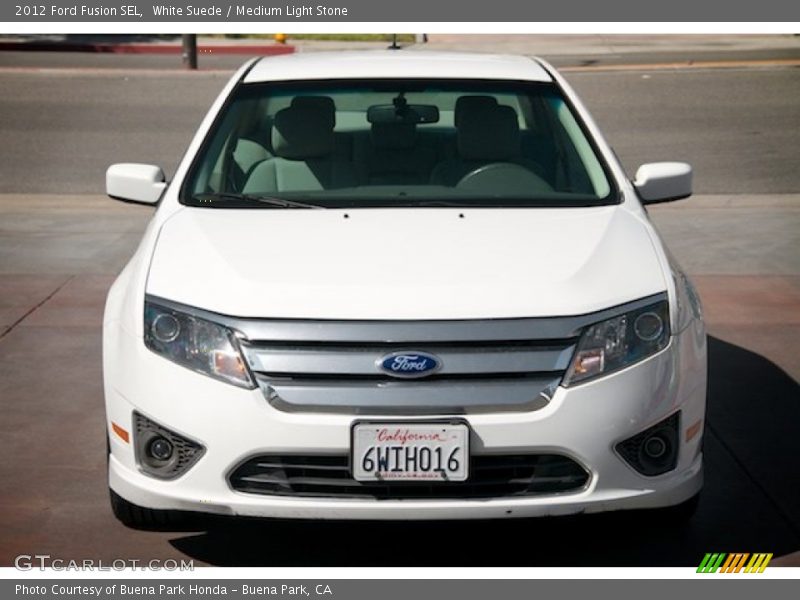 White Suede / Medium Light Stone 2012 Ford Fusion SEL