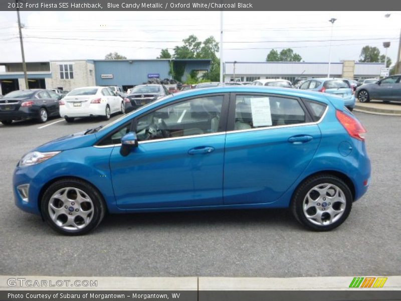 Blue Candy Metallic / Oxford White/Charcoal Black 2012 Ford Fiesta SES Hatchback