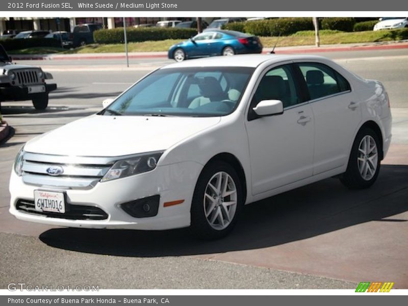 White Suede / Medium Light Stone 2012 Ford Fusion SEL