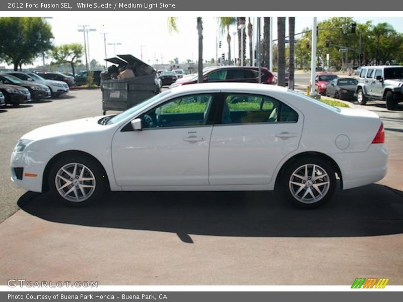 White Suede / Medium Light Stone 2012 Ford Fusion SEL