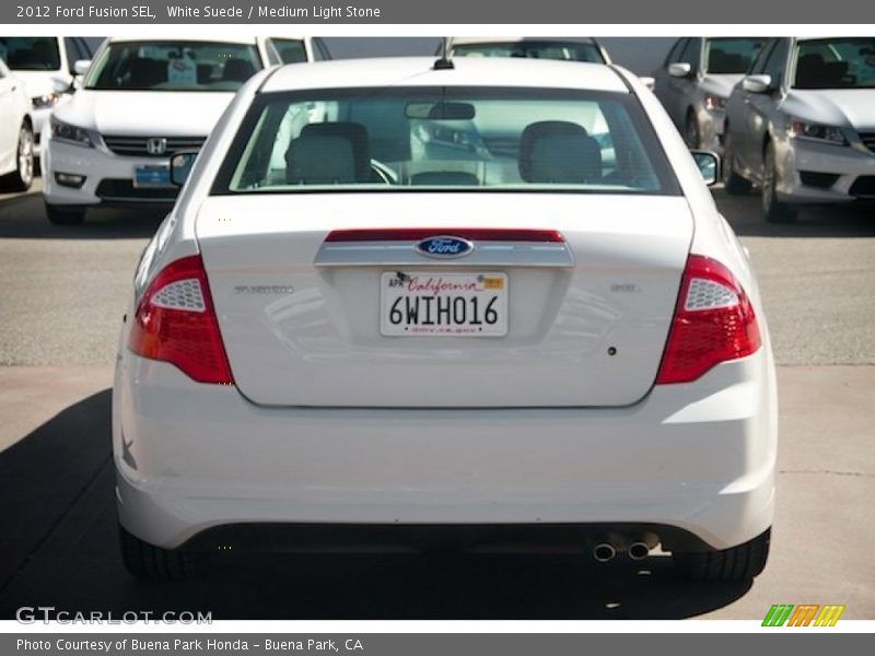 White Suede / Medium Light Stone 2012 Ford Fusion SEL