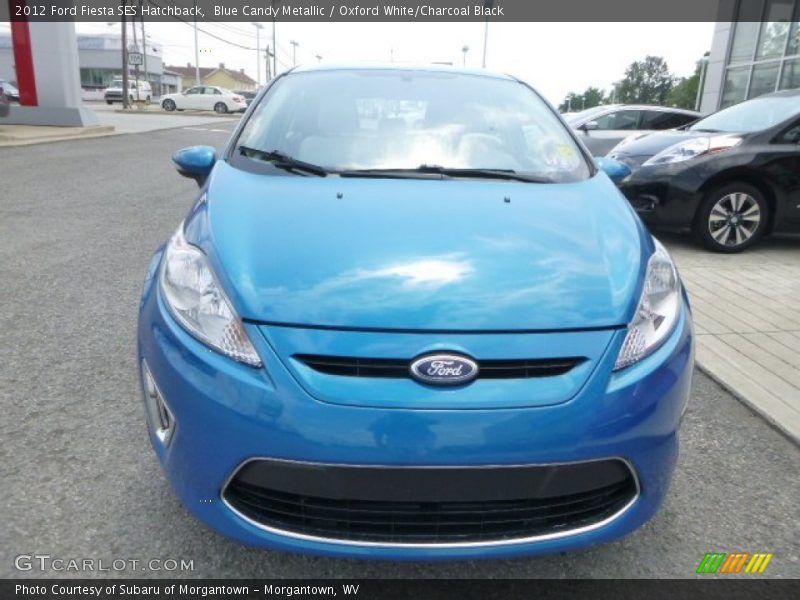 Blue Candy Metallic / Oxford White/Charcoal Black 2012 Ford Fiesta SES Hatchback