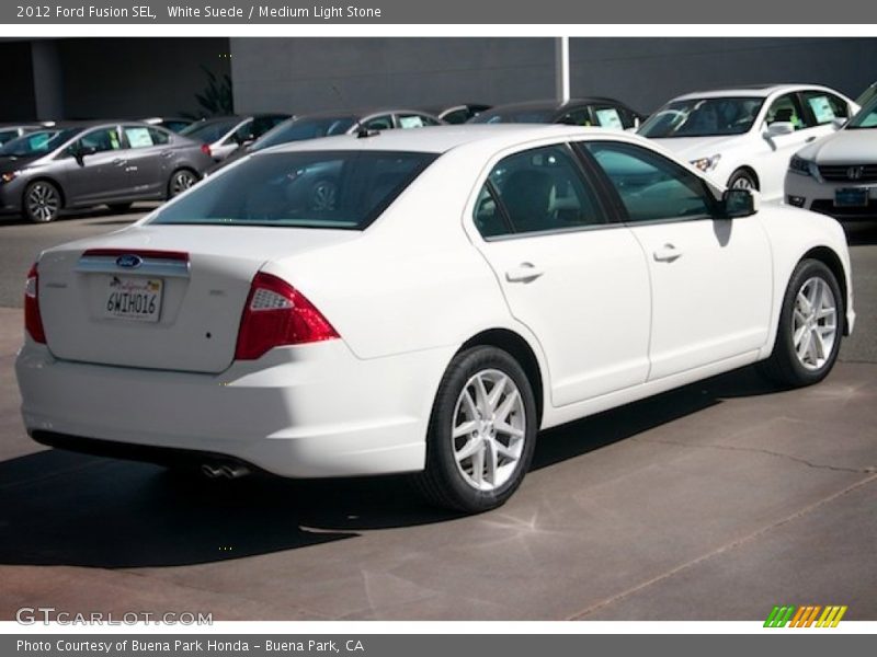 White Suede / Medium Light Stone 2012 Ford Fusion SEL