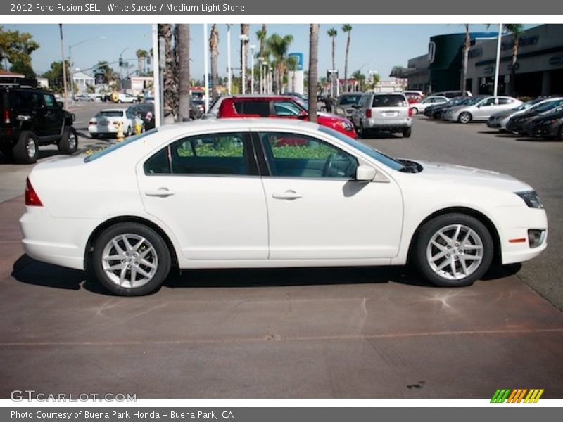 White Suede / Medium Light Stone 2012 Ford Fusion SEL