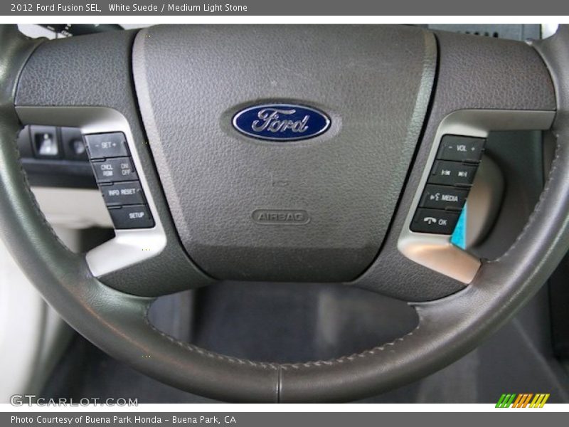 White Suede / Medium Light Stone 2012 Ford Fusion SEL