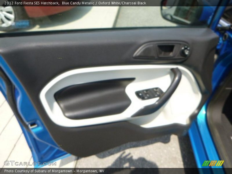 Blue Candy Metallic / Oxford White/Charcoal Black 2012 Ford Fiesta SES Hatchback