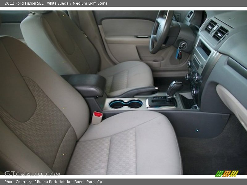 White Suede / Medium Light Stone 2012 Ford Fusion SEL
