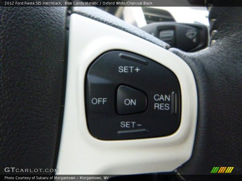Blue Candy Metallic / Oxford White/Charcoal Black 2012 Ford Fiesta SES Hatchback