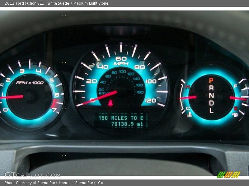 White Suede / Medium Light Stone 2012 Ford Fusion SEL