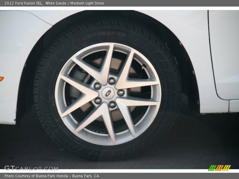 White Suede / Medium Light Stone 2012 Ford Fusion SEL
