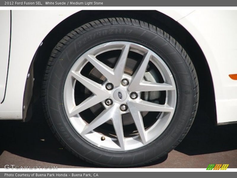 White Suede / Medium Light Stone 2012 Ford Fusion SEL
