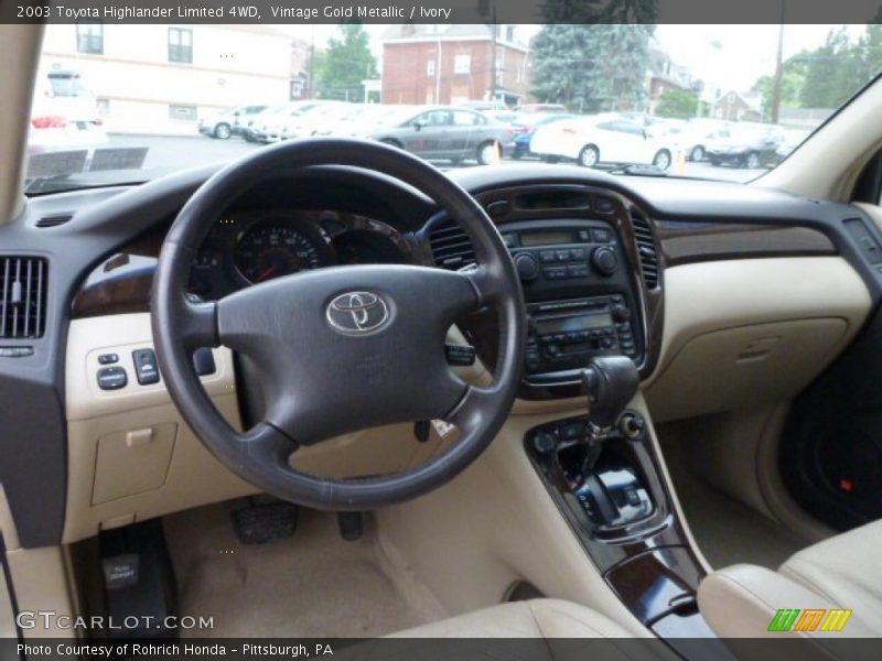 Vintage Gold Metallic / Ivory 2003 Toyota Highlander Limited 4WD