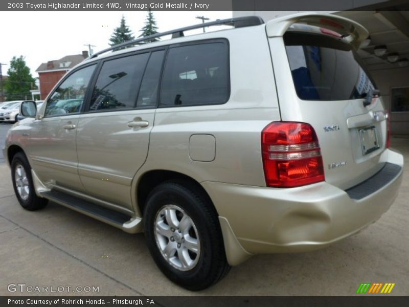 Vintage Gold Metallic / Ivory 2003 Toyota Highlander Limited 4WD