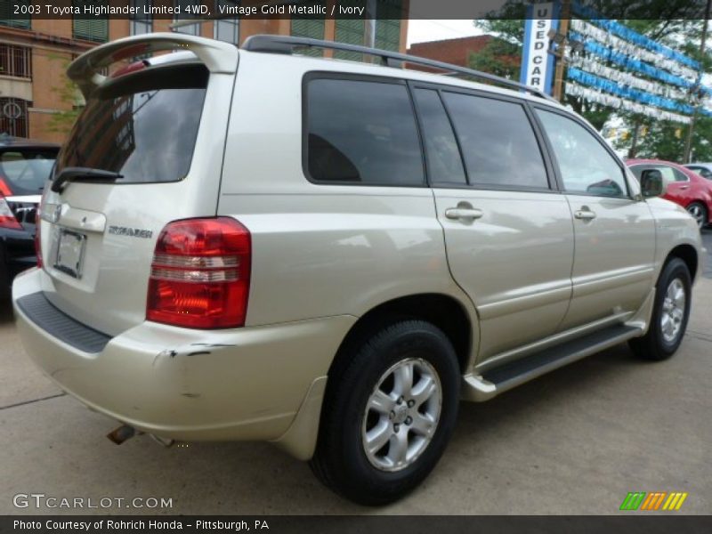 Vintage Gold Metallic / Ivory 2003 Toyota Highlander Limited 4WD