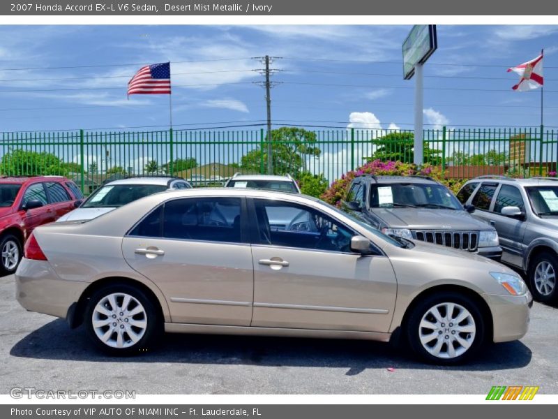 Desert Mist Metallic / Ivory 2007 Honda Accord EX-L V6 Sedan
